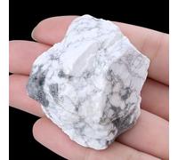 GUJOXILA 1.8"-2.2" Howlite Raw Rough Healing Crystals Natural Stones Rocks Gemstones Protection Reiki Tumbling Cabbing Divination Meditation Fountain Stone 1pcs