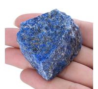 GUJOXILA 1.8"-2.2" Lapis Lazuli Raw Rough Healing Crystals Natural Stones Rocks Gemstones Protection Reiki Tumbling Cabbing Divination Meditation Fountain Stone 1pcs