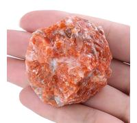 GUJOXILA 1.8"-2.2" Sunstone Raw Rough Healing Crystals Natural Stones Rocks Gemstones Protection Reiki Tumbling Cabbing Divination Meditation Fountain Stone 1pcs