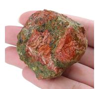 GUJOXILA 1.8"-2.2" Unakite Raw Rough Healing Crystals Natura Rocks Protection Reiki Tumbling Cabbing Divination Meditation Fountain Crystal 1pcs