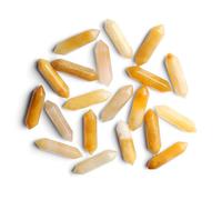GUJOXILA 10 x Yellow Aventurine Healing Crystals Stone Bar Gemstones Sets Hexagonal Crystal Column Bulk Hexagonal Point Tower Reiki Meditation Spiritual Chakra Protection Energy Balancing Gifts
