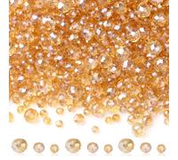GUJOXILA 1100pcs AB Champagne Gold Glass Beads for Jewellery Making