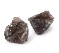 GUJOXILA 2 Pieces Smoky Quartz Large Crystals Rough Stone Set Natural Stone Smoky Quartz Stone Real Premium Water Stones Energy Stones Reiki Decor Esoteric Gifts 4.5-5.5cm