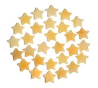 GUJOXILA 20pcs Citrine Star Crystals Gemstones Healing Gifts for Women Beginners Quartz Bulk Reiki Polished Pocket Protection Meditation Divination Gem Stones