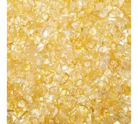 GUJOXILA 400pcs Citrine Crystal Beads for Bracelet Jewellery Making Chips Stones Gemstone Yellow Beads for Crafting Polished Craft Nature Yellow Bead DIY 5-8mm
