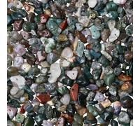 GUJOXILA 400pcs Indian Agate Crystal Beads for Bracelet Jewellery Making Chips Stones Mixed Gemstone Beads for Crafting Polished Craft Nature Mixed Bead DIY 5-8mm