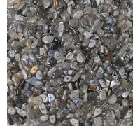 GUJOXILA 400pcs Labradorite Crystal Beads for Bracelet Jewellery Making Chips Stones Grey Gemstone Beads for Crafting Polished Craft Nature Grey Bead DIY 5-8mm