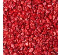 GUJOXILA 400pcs Red Coral Crystal Beads for Bracelet Jewellery Making Chips Stones Gemstone Beads for Crafting Polished Craft Nature Red Bead DIY 5-8mm
