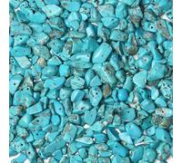 GUJOXILA 400pcs Turquoise Crystal Beads for Bracelet Jewellery Making Turquoise Chips Stones Blue Gemstone Beads for Crafting Polished Craft Nature Blue Bead DIY 5-8mm
