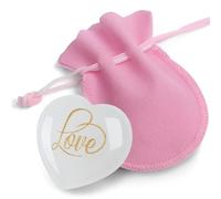 GUJOXILA 45mm Clear Quartz Heart Healing Crystals Stones Love You Gifts for Her Him Clear Quartz Romantic Small Cute Luck Wellbeing Gift for Women