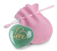 GUJOXILA 45mm Green Aventurine Heart Healing Crystals Stones Love You Gifts for Her Him Green Romantic Small Cute Luck Wellbeing Gift for Women
