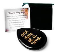 GUJOXILA Black Obsidian Worry Stone Anxiety Relief for Adults Kids Healing Crystals Thumb Worry Stones Relax Calming Anxiety Mindfulness Small Positive Spiritual Crystal Gifts for Women