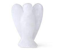 GUJOXILA Clear Quartz Crystal Angel Healing Crystals Guardian Angels Gift for Women Crystal Ornament Reiki Grief Pocket Spiritual Cute Small Figurine Gifts 1.5"
