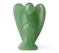 GUJOXILA Green Aventurine Crystal Angel Healing Crystals Guardian Angels Gift for Women Crystal Ornament Reiki Grief Pocket Spiritual Cute Small Figurine Gifts 1.5"