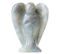 GUJOXILA Moonstone Crystal Angel Healing Crystals Guardian Angels Gift for Women Crystal Ornament Reiki Grief Pocket Spiritual Cute Small Figurine Gifts 1.5"