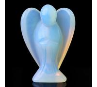GUJOXILA Opal Crystal Angel Healing Crystals Guardian Angels Gift for Women Crystal Ornament Reiki Grief Pocket Spiritual Cute Small Figurine Gifts 1.5"