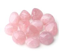 GUJOXILA Rose Quartz Crystals Gemstones Tumbled Polished Rose Quartz Stones Nature Bulk Pocket Spiritual Reiki Divination Meditation Pink Plam Rock Stone 0.22lb