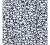 GUJOXILA Silver Pony Beads Bulk 1000Pcs Kandi Beads for Bracelet Making