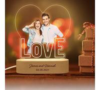 guk to My Bestie Gifts,3D Illusion Lamp I Love You Friends Night Light for Best Friend Sister Girls Women BFF Birthday Holiday Friendship Gift, Soft Warm White Colors LED Wooden Table Lamp (C)