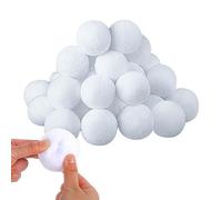 Gukasxi 30 Pieces 6cm Fake Snowballs for Kids Indoor Snowballs Fight Game Realistic Artificial Snowballs Soft White Plush Snow Balls for Winter Christmas Decorations