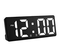 Gukasxi Digital Alarm Clock with Adapter, LED Clock for Bedroom, Electronic Desktop Clock with Temperature Display, USB Charging Port, include Dimmer, Snooze Function - Digital Clock for Desk (black)