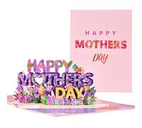 Gukasxi Happy Mother's Day Greeting Card, 3D Pop Up Card with Envelopes for Mother's Day, Mothers Day Gifts for Mom, Wife, Sister, Grandma, Step-mom, Mother-in-law, Thank You Card for Mummy