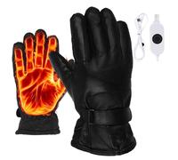 Gukasxi USB Heated Gloves, Touch Screen Electric Heated Gloves Waterproof Unisex Thermal Gloves Black USB Waterproof Heating Gloves for Motorcycle Fishing Hiking Cycling Skiing