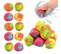 Gukasxi Water Balls, 12Pcs Water Splash Balls Soaker Balls Reusable Water Balls Soft Cotton Juggling Water Bombs Swimming Pool Balls Toys for Kids Adults Summer Water Activities Outdoor Game