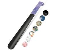 Gukeniu 16.5 Inch Long Handle Shoe Horn for Seniors Men Women Kids, Metal Shoe Horns for Boots, Dream Purple, 16.23 x 2.03 x 1.53 inches
