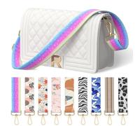 Gukeniu Wide Shoulder Strap Purse Strap Adjustable Replacement Crossbody Handbag Extender Bag Belt, Rainbow Mermaid, Width: 1.4in -- Length: 51.2in