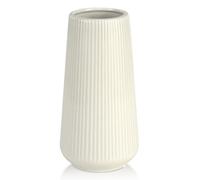 GUKJOB Ceramic Vase, Flower Vase, Ceramic Vases for Flowers, Decorative Vases for Pampas Grass Decoration, for Home, Living Room, Dining Table, Farmhouse, Office Decor (Beige)