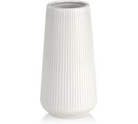 GUKJOB Ceramic Vase, Flower Vase, Ceramic Vases for Flowers, Decorative Vases for Pampas Grass Decoration, for Home, Living Room, Dining Table, Farmhouse, Office Decor (XL White)