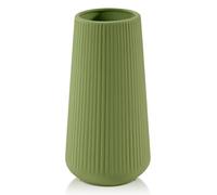 GUKJOB Ceramic Vase, Flower Vase, Ceramic Vases for Flowers, Decorative Vases for Pampas Grass Decoration, for Home, Living Room, Dining Table, Farmhouse, Office Decor (Saga green)