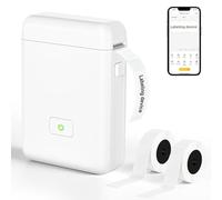 GuKKK Label Printer, Mini Bluetooth HP2 Self-Adhesive Labeling Device, Portable Label Printer, Mini Label Printer