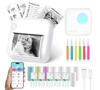 GuKKK Mini Printer, Mobile Photo Printer, Portable Mini Photo Printer, Wireless Photo Printer, Thermal Printer, Smartphone Bluetooth Printer, for Learning Aid, Learning Notes, Journal, Notes, Journal