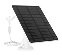 GuKKK Solar Panel for Eupfy Camera, Solar Panel 5V 6W Compatible with Eufycam, 2C/2C Pro,3/3C, E20/E40, Solo, SoloCam Spotlight, Micro USB and Rubber Cover Included, IP65 Waterproof (1)