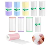 GuKKK Thermal Rolls, 10pcs Photo Paper, White, 57 x 25 mm x 4 m, Smooth Finish, Ink-free Transparent Print, Waterproof, BPA Free, For Children's Camera, Mini Printer, Stickers, DIY