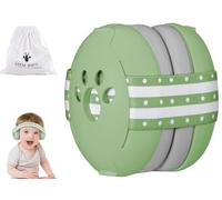 GUKOY Baby Ear Defender for Babies and Toddlers up to 3 Years, CE & UKCA Certified - Noise Reduction Earmuffs - Comfortable Baby Headphones Against Hearing Damage & Improves Sleep (Green)