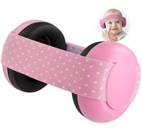 GUKOY Baby Ear Defenders, Infant 2-36 Months Noise Cancelling Headphones, Toddler Newborn Hearing Protection with Adjustable Headband (Pink)