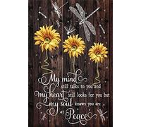 Guktmcet Funny Metal Tin Sign My Mind Still Talks To You My Soul At Peace Dragonfly For Home Yard Farm Garden Garage Inspirational Quote Wall Decor Vintage Tin Sign 8x12 Inch