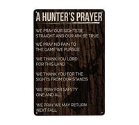 Guktmcet Metal Vintage Tin Sign A Hunters Prayer Bow Hunting Deer Hunting Hunting Gift Living Room, Kitchen, Farm Tin Sign Hanging Poster Decor Rustic Home Decor 8x12 Inches