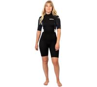 Gul 2026 Womens Response Natur 3/2mm Back Zip Shorty Wetsuit - Black/Splaterpalm