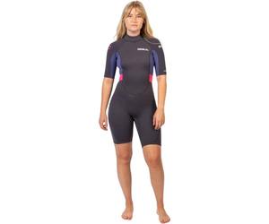 Gul 2026 Womens Response Natur 3/2mm Back Zip Shorty Wetsuit - Grey/Blue