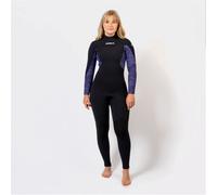 Gul FLEXOR 54 YULEX WOMENS BLINDSTITCHED FULL WETSUIT - Black/Splatterpalm 18