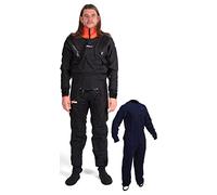 Gul Mens Code Zero Stretch U-Zip Drysuit Dry Suit With Con Zip - Black - Easy Stretch Waterproof Sprayproof