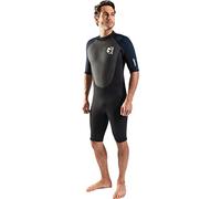 Gul Mens G-Force 3mm Back Zip Shorty Wetsuit - Black Navy - Easy Stretch - 80% D-Flex panels for durability
