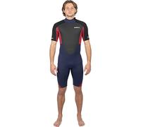 Gul Mens Response 3/2mm Flatlock Back Zip Shorty Wetsuit - Navy Red - Easy Stretch