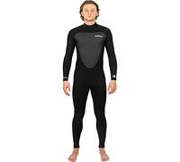 Gul Mens Response 3/2mm GBS Back Zip Wetsuit - Black - Thermal Warm Heat Layer Layers Easy Stretch Waterproof Sprayproof