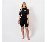 Gul 2026 Womens Response Natur 3/2mm Back Zip Shorty Wetsuit - Black/Splaterpalm