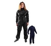 Gul Womens Dartmouth Eclip Zip Drysuit Dry Suit & Free Underfleece - Black - 3 Layer Dry Suit Waterproof Sprayproof